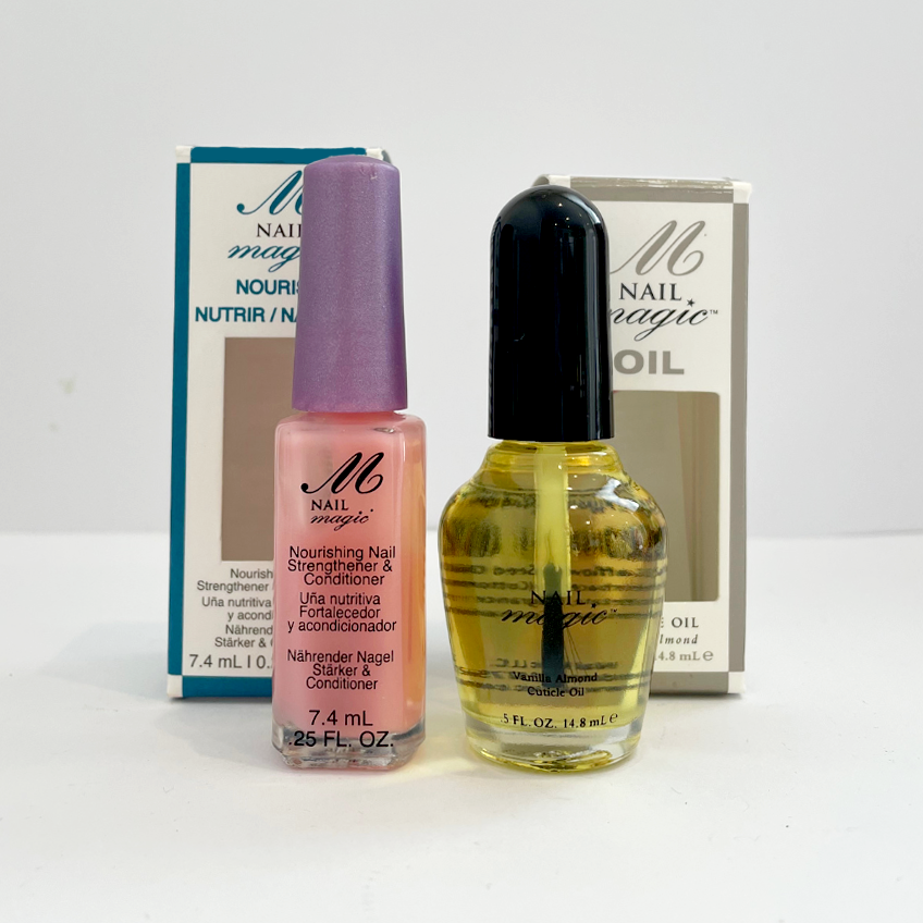 Nail Magic Nourish Nail Strengthener & Vanilla Almond Cuticle Oil Bundle Pack