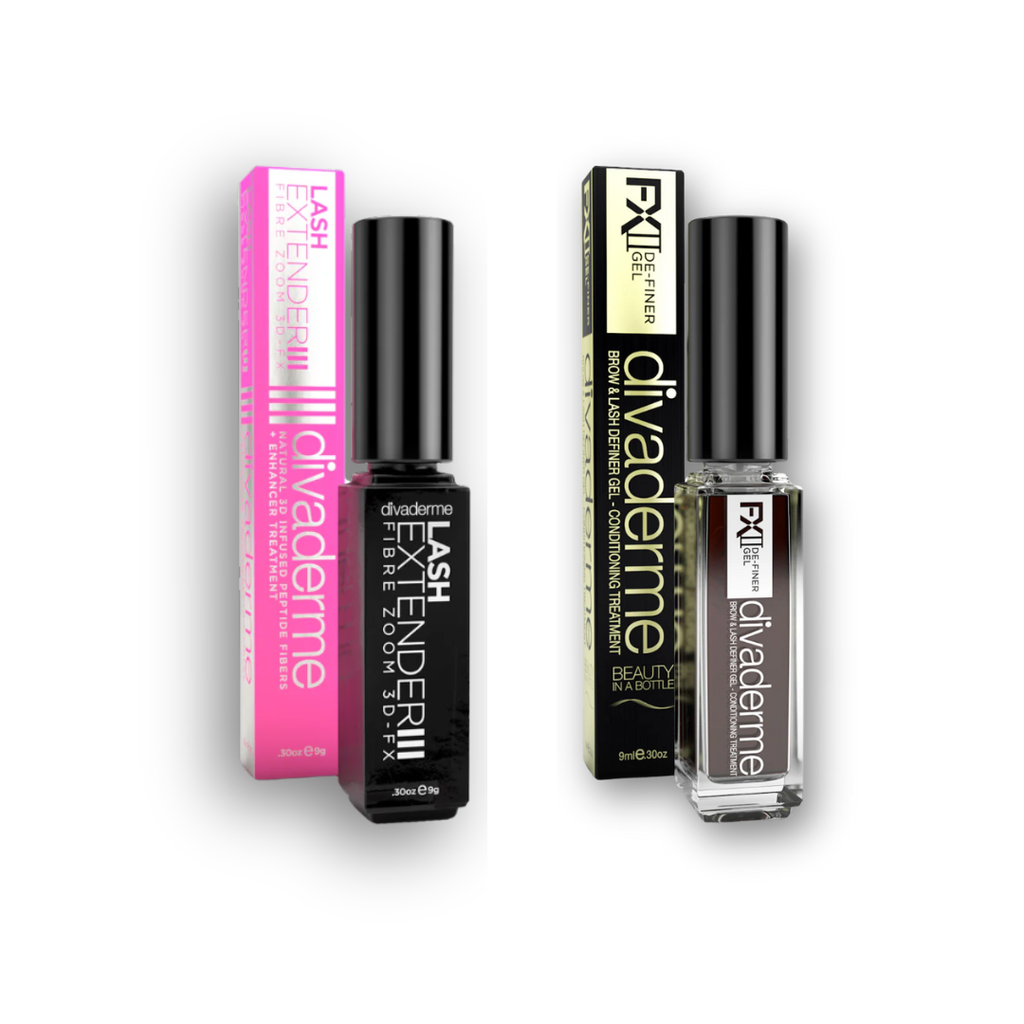 Divaderme FX II De-Finer Gel for Brows and Lashes & Divaderme Lash Extender III