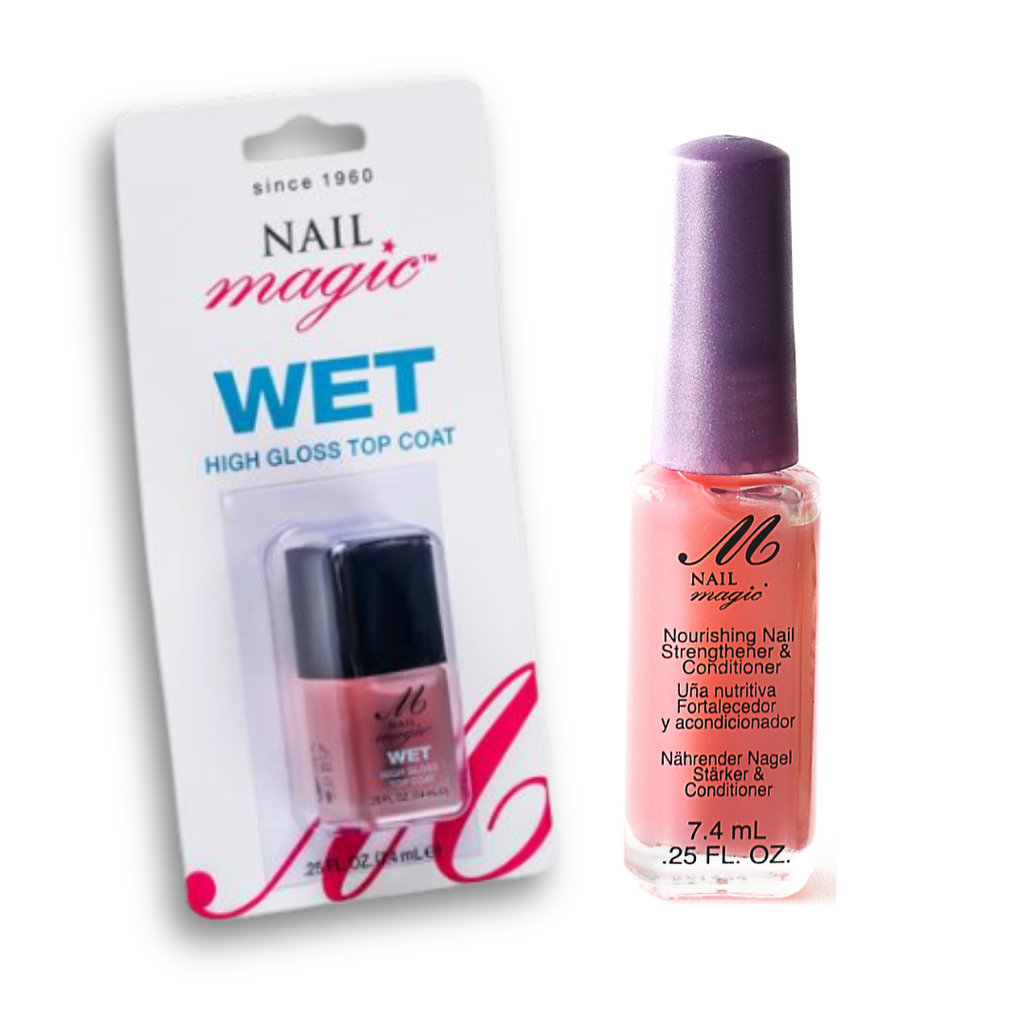 Nail Magic Nourish 7.4ml & Wet High Shine Top Coat 7.4ml