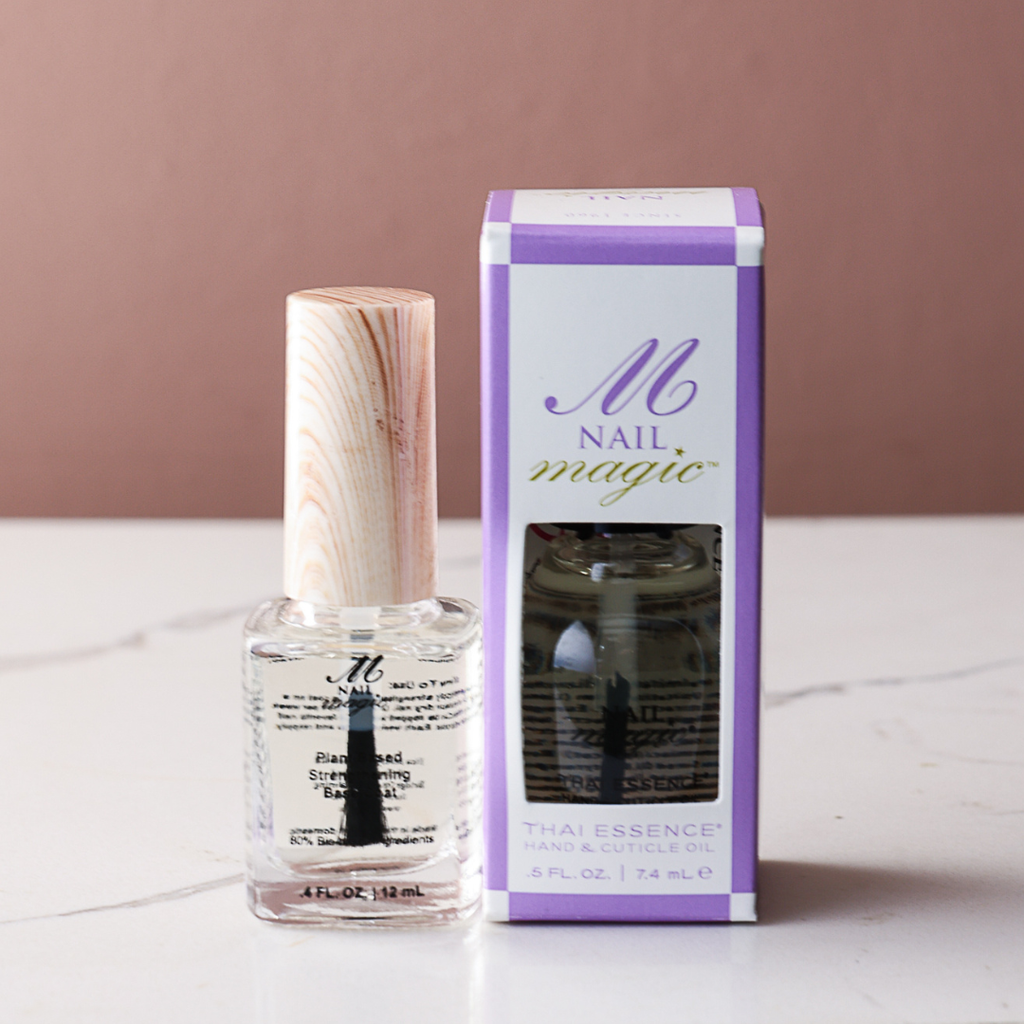 Nail Magic Plant Based Strengthening Base Coat 12ml & Thai Essence Hand and Cuticle Oil 14.8ml