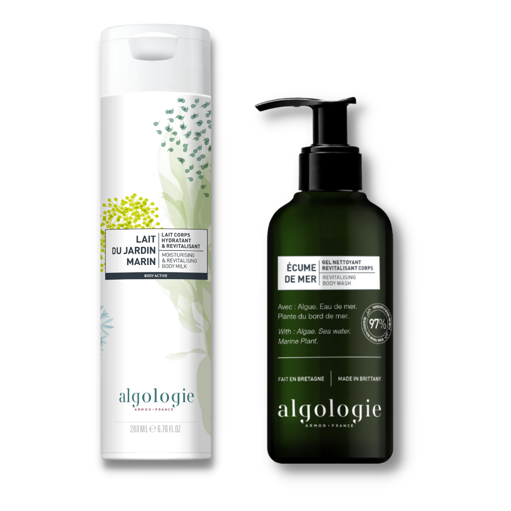 Algologie Moisturising & Revitalising Body Milk 200ml & Algologie Revitalising Body & Hand Wash 200ml