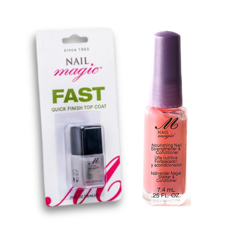 Nail Magic Nourish 7.4ml & Fast Drying Top Coat 7.4ml