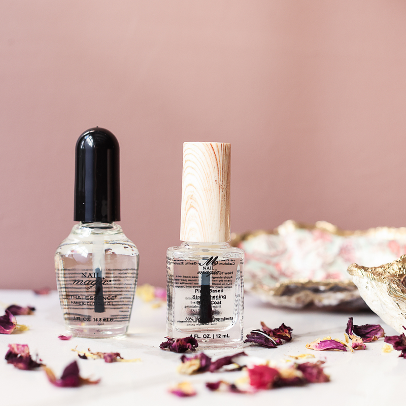 Nail Magic Plant Based Strengthening Base Coat 12ml & Thai Essence Hand and Cuticle Oil 14.8ml